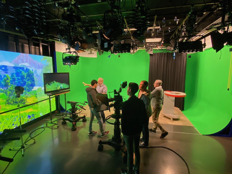 FKTG-Vorstand im virtuellen Studio der Hochschule Ansbach